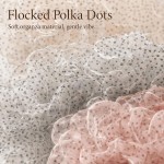Polka Dot Sheer Tulle Puffy Flower Hair Claw Clip for Women